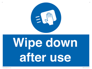 Wipe down after use